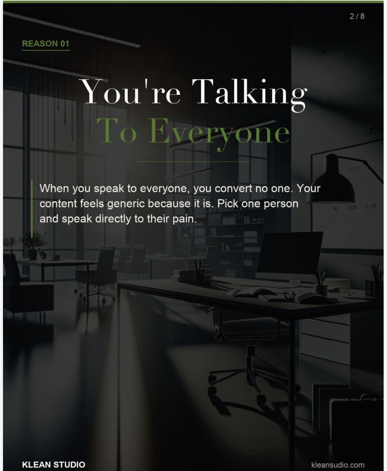 Carousel slide 2 — You're Talking To Everyone